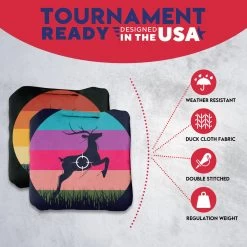 Deer In Scope Professional Cornhole Bags - Set Of 8 -Pro Cornhole Shop 4 76670.1707355188