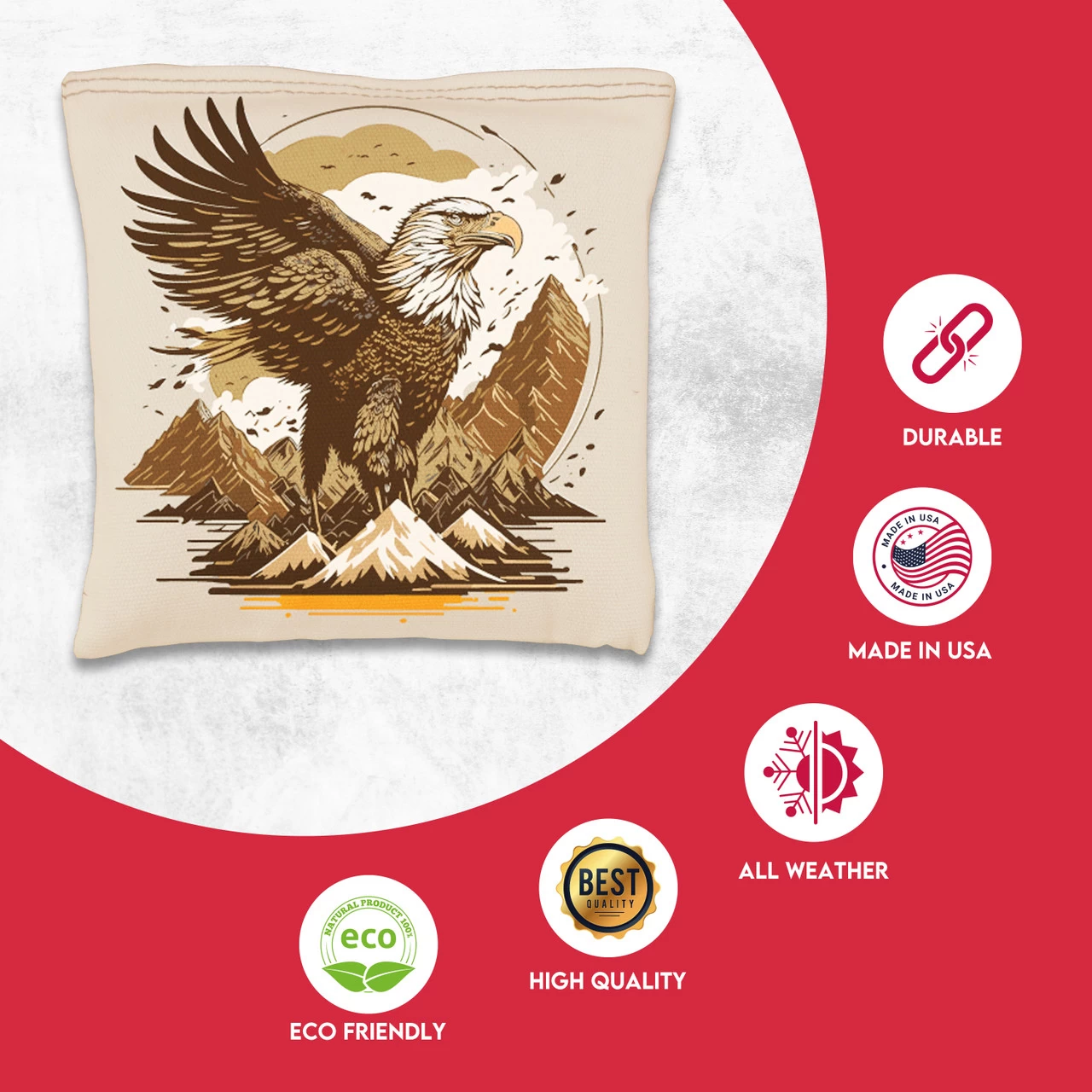 Blue Gold Eagle Tournament Cornhole Bags - Set Of 8 4 Blue Gold Eagle Tournament Cornhole Bags - Set Of 8 - Image 2