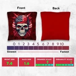 Skull Red Blue Tournament Cornhole Bags - Set Of 8 10 Skull Red Blue Tournament Cornhole Bags - Set Of 8 -Pro Cornhole Shop 5 06270.1708292277