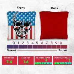 Skull Over Flag Tournament Cornhole Bags - Set Of 8 -Pro Cornhole Shop 5 47318.1708293469