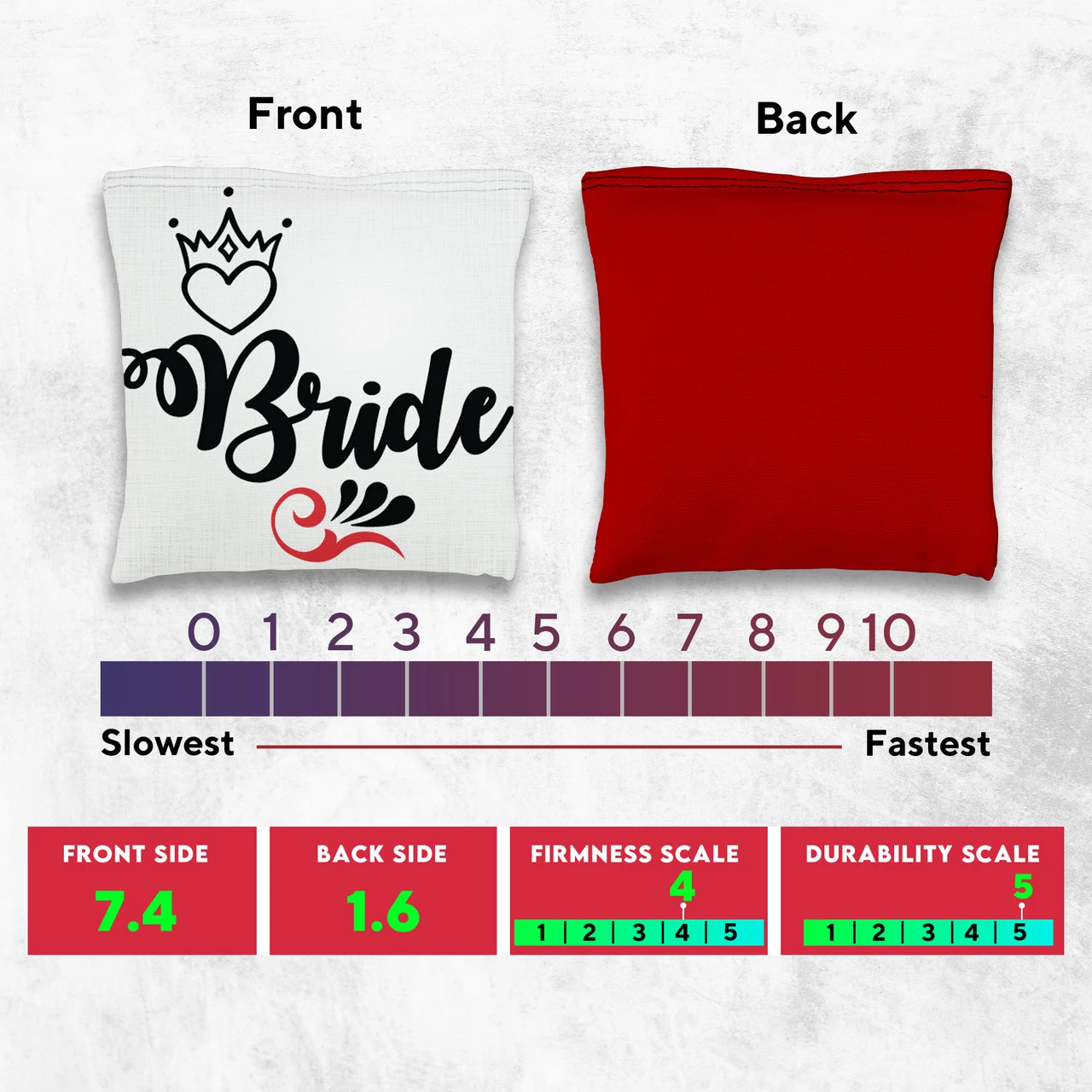 Bride Groom Tournament Cornhole Bags - Set Of 8 6 Bride Groom Tournament Cornhole Bags - Set Of 8 - Image 4