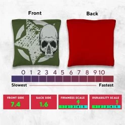 Black Green Star Skull Tournament Cornhole Bags - Set Of 8 11 Black Green Star Skull Tournament Cornhole Bags - Set Of 8 -Pro Cornhole Shop 5 81329.1708225177