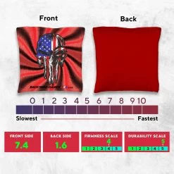 Red Blue Skull Tournament Cornhole Bags - Set Of 8 11 Red Blue Skull Tournament Cornhole Bags - Set Of 8 -Pro Cornhole Shop 5 86464.1708564027