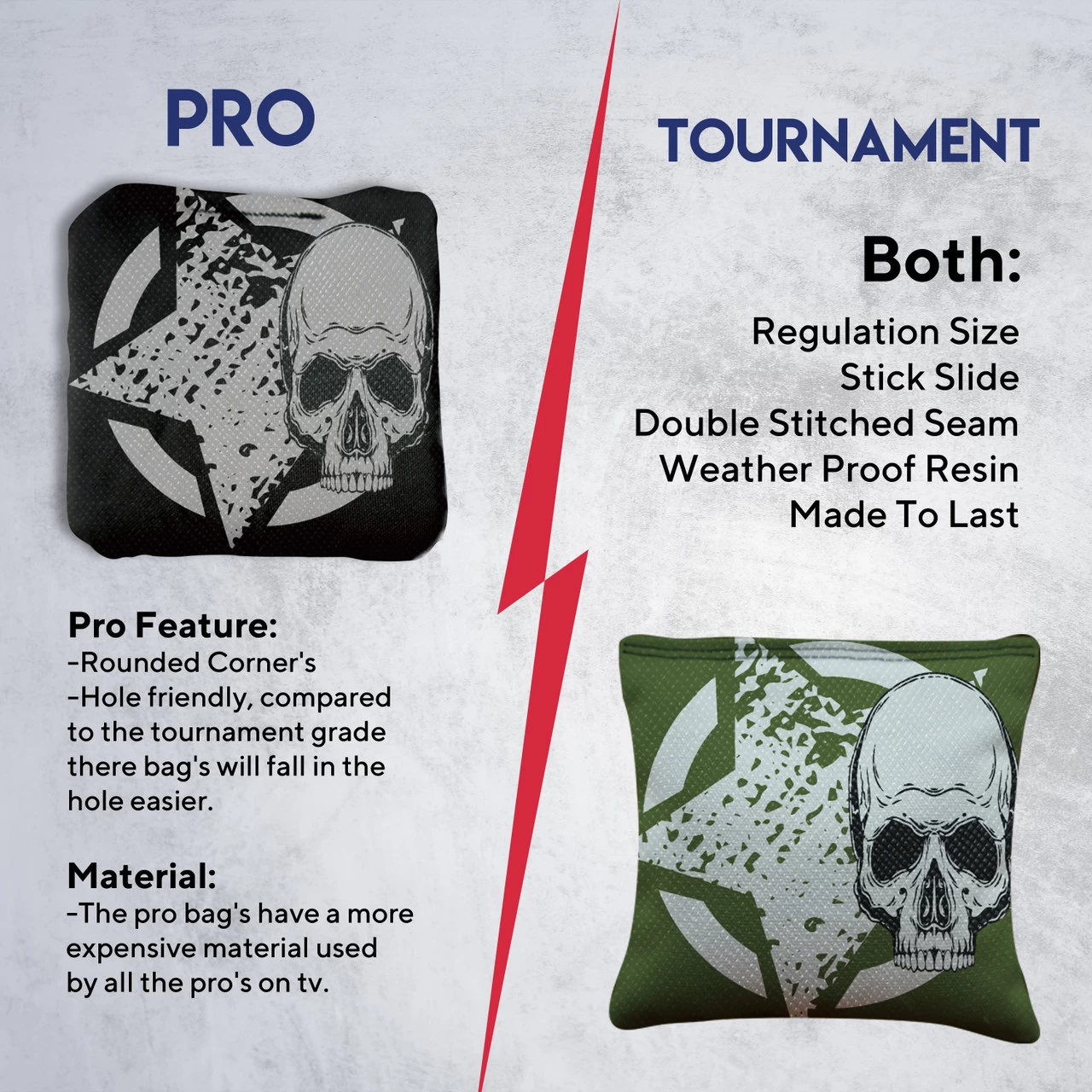 Black Green Star Skull Professional Cornhole Bags - Set Of 8 8 Black Green Star Skull Professional Cornhole Bags - Set Of 8 - Image 6