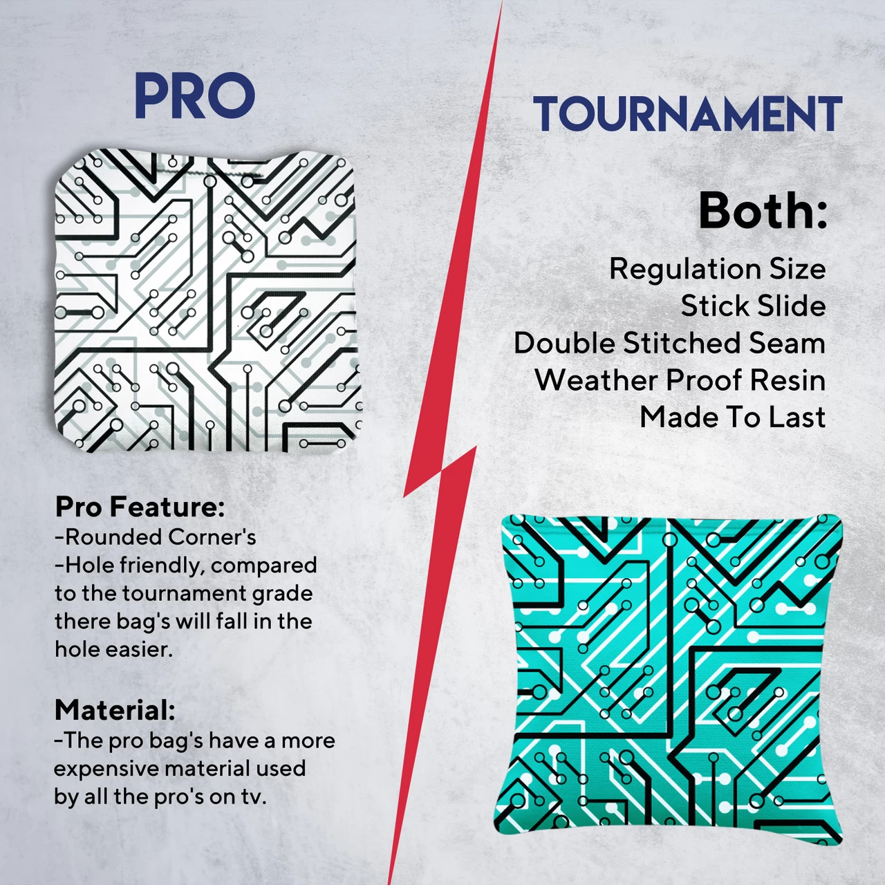 White Aqua Tech Professional Cornhole Bags - Set Of 8 8 White Aqua Tech Professional Cornhole Bags - Set Of 8 - Image 6