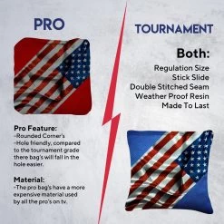 Sideway Flag Professional Cornhole Bags - Set Of 8 12 Sideway Flag Professional Cornhole Bags - Set Of 8 -Pro Cornhole Shop 6 05385.1707198151