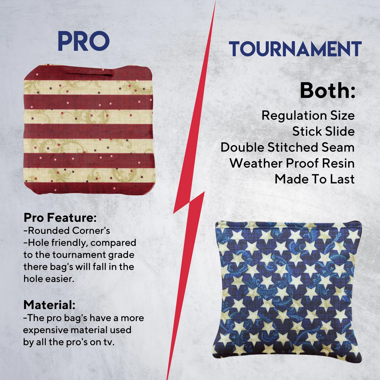 Stars Stripes Professional Cornhole Bags - Set Of 8 8 Stars Stripes Professional Cornhole Bags - Set Of 8 - Image 6