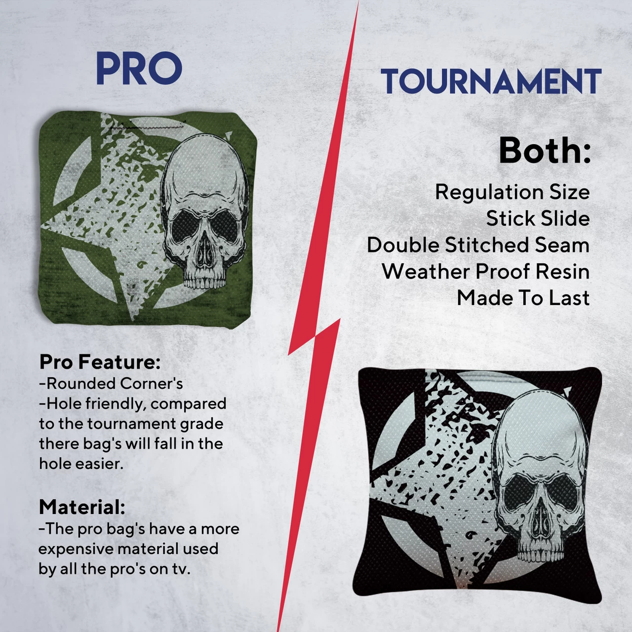 Black Green Star Skull Tournament Cornhole Bags - Set Of 8 8 Black Green Star Skull Tournament Cornhole Bags - Set Of 8 - Image 6