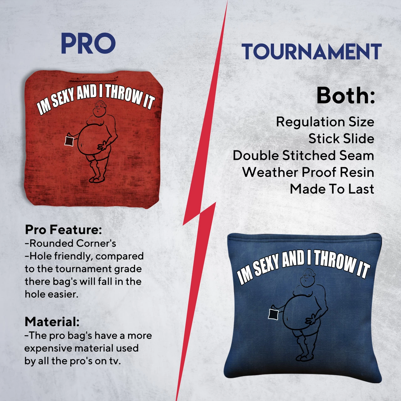 IM SEXY AND I THROW IT Professional Cornhole Bags - Set Of 8 8 IM SEXY AND I THROW IT Professional Cornhole Bags - Set Of 8 - Image 6