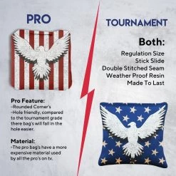 Bird Flag White Professional Cornhole Bags - Set Of 8 -Pro Cornhole Shop 6 18950.1707196091