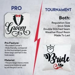 Bride Groom Professional Cornhole Bags - Set Of 8 13 Bride Groom Professional Cornhole Bags - Set Of 8 -Pro Cornhole Shop 6 21005.1707196538