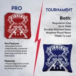 Red Blue Fish Logo Professional Cornhole Bags - Set Of 8 13 Red Blue Fish Logo Professional Cornhole Bags - Set Of 8 -Pro Cornhole Shop 6 21042.1707376020