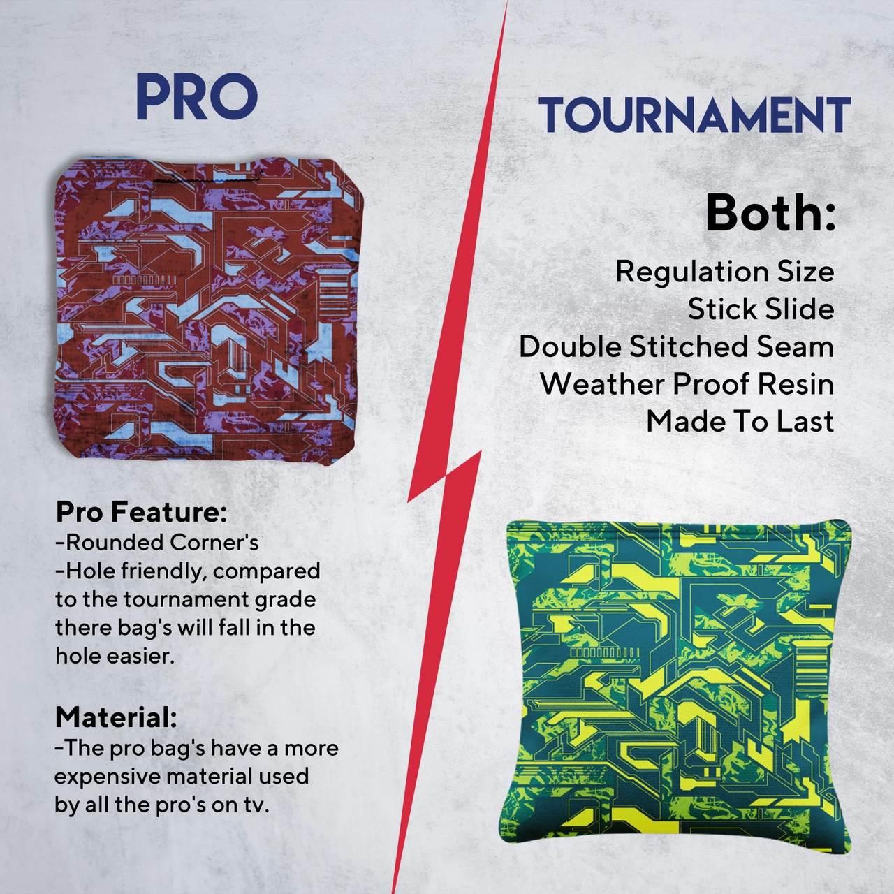 Green Purple Tech Fusion Tournament Cornhole Bags - Set Of 8 8 Green Purple Tech Fusion Tournament Cornhole Bags - Set Of 8 - Image 6