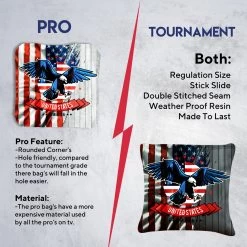 USA Eagle Flag Professional Cornhole Bags - Set Of 8 13 USA Eagle Flag Professional Cornhole Bags - Set Of 8 -Pro Cornhole Shop 6 35083.1706844966