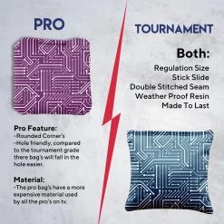 Blue Purple Tech Professional Cornhole Bags - Set Of 8 13 Blue Purple Tech Professional Cornhole Bags - Set Of 8 -Pro Cornhole Shop 6 38444.1708050995