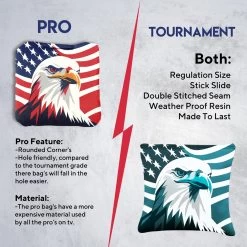 Red Blue Eagle Professional Cornhole Bags - Set Of 8 13 Red Blue Eagle Professional Cornhole Bags - Set Of 8 -Pro Cornhole Shop 6 45806.1707354471