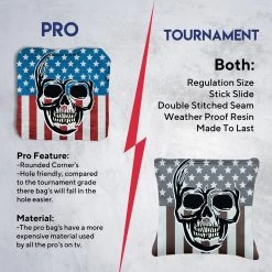Skull Over Flag Tournament Cornhole Bags - Set Of 8 -Pro Cornhole Shop 6 46012.1708293471