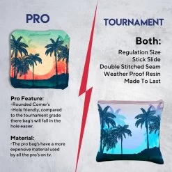 Palm Trees Tournament Cornhole Bags - Set Of 8 -Pro Cornhole Shop 6 47891.1708644637