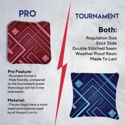 Blue Pink Lines Professional Cornhole Bags - Set Of 8 12 Blue Pink Lines Professional Cornhole Bags - Set Of 8 -Pro Cornhole Shop 6 59111.1708050913