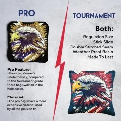 Red Gold Eagle Tournament Cornhole Bags - Set Of 8 13 Red Gold Eagle Tournament Cornhole Bags - Set Of 8 -Pro Cornhole Shop 6 68219.1708293146