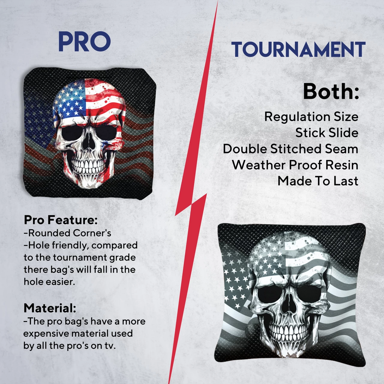 Flag Skull Professional Cornhole Bags - Set Of 8 8 Flag Skull Professional Cornhole Bags - Set Of 8 - Image 6