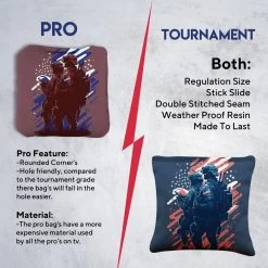 Two Soldiers Professional Cornhole Bags - Set Of 8 -Pro Cornhole Shop 6 75037.1707376200