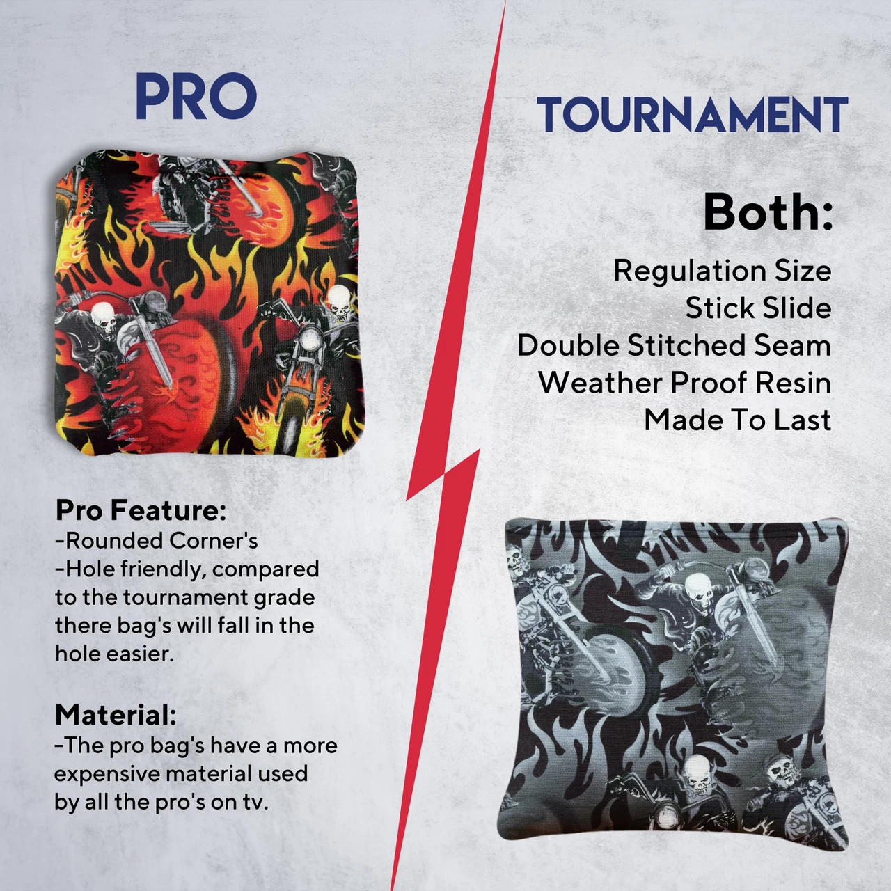 Skull Rider Professional Cornhole Bags - Set Of 8 8 Skull Rider Professional Cornhole Bags - Set Of 8 - Image 6