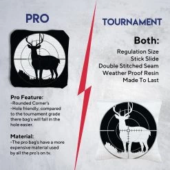 Black White Deer In Scope Tournament Cornhole Bags - Set Of 8 13 Black White Deer In Scope Tournament Cornhole Bags - Set Of 8 -Pro Cornhole Shop 6 84339.1708293610