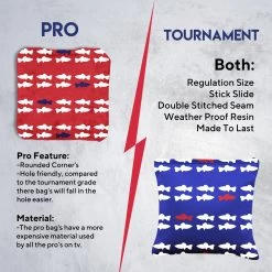 Red Blue Fish Tournament Cornhole Bags - Set Of 8 13 Red Blue Fish Tournament Cornhole Bags - Set Of 8 -Pro Cornhole Shop 6 84428.1708294512