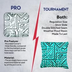 White Aqua Tech Tournament Cornhole Bags - Set Of 8 -Pro Cornhole Shop 6 88709.1708644501