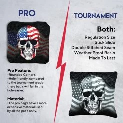 Flag Skull Tournament Cornhole Bags - Set Of 8 -Pro Cornhole Shop 6 90286.1708224413