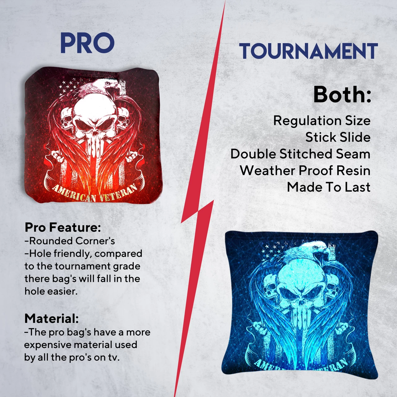 American Veteran Professional Cornhole Bags - Set Of 8 8 American Veteran Professional Cornhole Bags - Set Of 8 - Image 6