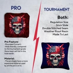 Skull Red Blue Tournament Cornhole Bags - Set Of 8 13 Skull Red Blue Tournament Cornhole Bags - Set Of 8 -Pro Cornhole Shop 6 92945.1708292273