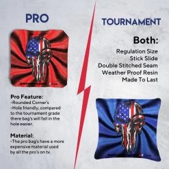 Red Blue Skull Tournament Cornhole Bags - Set Of 8 13 Red Blue Skull Tournament Cornhole Bags - Set Of 8 -Pro Cornhole Shop 6 93001.1708564032