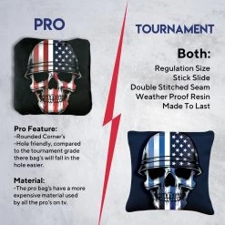 Soldier Flag Skull Professional Cornhole Bags - Set Of 8 13 Soldier Flag Skull Professional Cornhole Bags - Set Of 8 -Pro Cornhole Shop 6 98873.1707354732