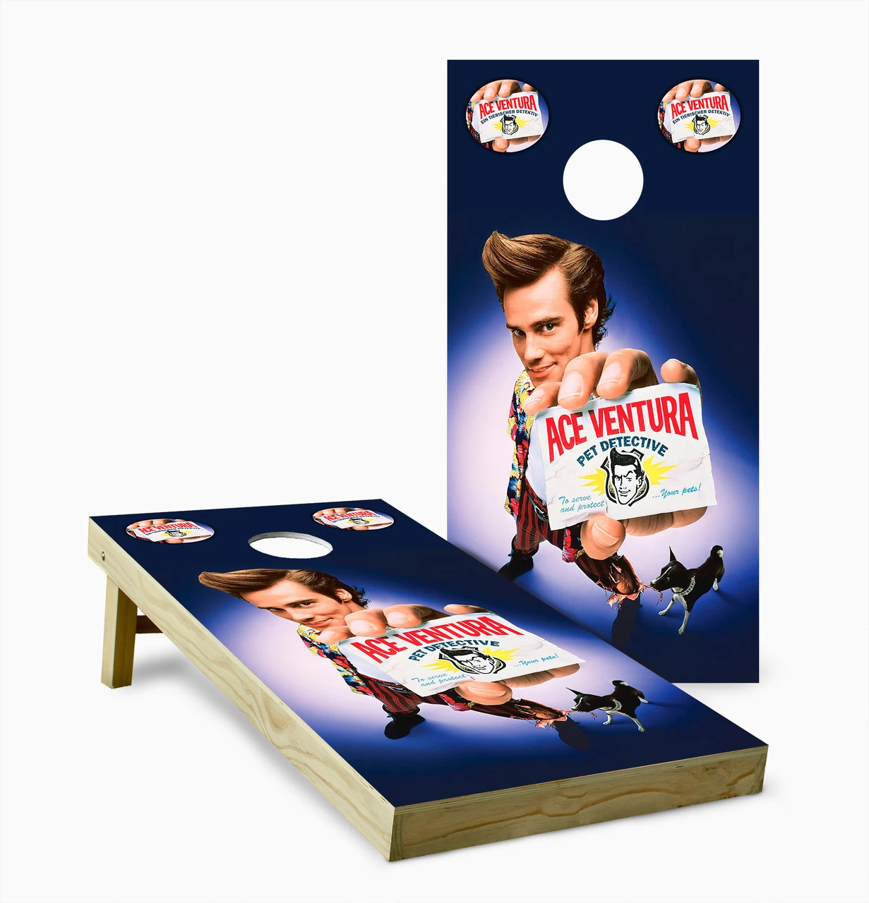 Ace Ventura Pet Detective Cornhole Set With Bags 3 Ace Ventura Pet Detective Cornhole Set With Bags