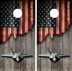 Lockheed Martin F-22 Raptor Cornhole Set With Bags 6 Lockheed Martin F-22 Raptor Cornhole Set With Bags -Pro Cornhole Shop American Flag Grunge Plane Aircraft F 22 2 15153.1716421451