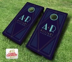Art Deco Wedding Cornhole Set With Bags -Pro Cornhole Shop Art Deco Wedding Cornhole Set 30045.1485983270