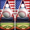 American Flag Baseball Field Cornhole Wraps - Set Of 2 2 American Flag Baseball Field Cornhole Wraps - Set Of 2 -Pro Cornhole Shop Baseball Field Triangle with Flag 38819.1710271543