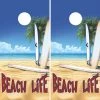 Beach Life Surf Cornhole Wraps - Set Of 2