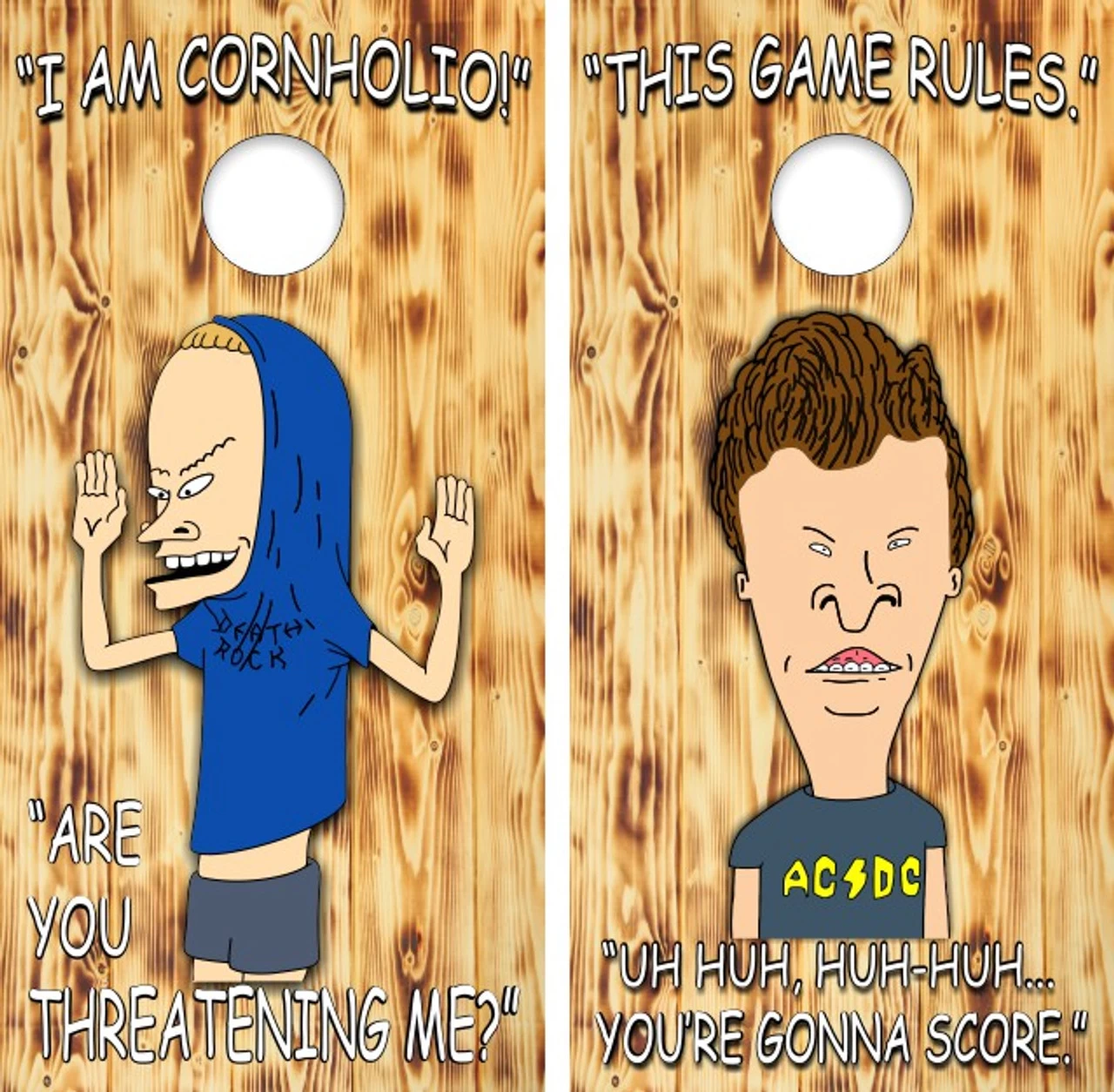 Beavis And Butthead Version 6 Cornhole Set With Bags 4 Beavis And Butthead Version 6 Cornhole Set With Bags - Image 2
