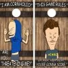Beavis And Butthead Version 7 Cornhole Wraps - Set Of 2 -Pro Cornhole Shop Beavis and Butthead I am the great Cornholio Whisky Barrel Wood 42954.1712690447