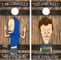Beavis And Butthead Version 7 Cornhole Wraps - Set Of 2