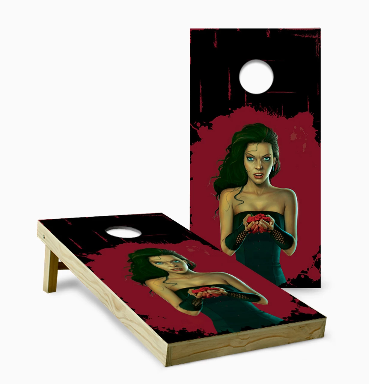 Blood Roses Cornhole Set With Bags 3 Blood Roses Cornhole Set With Bags