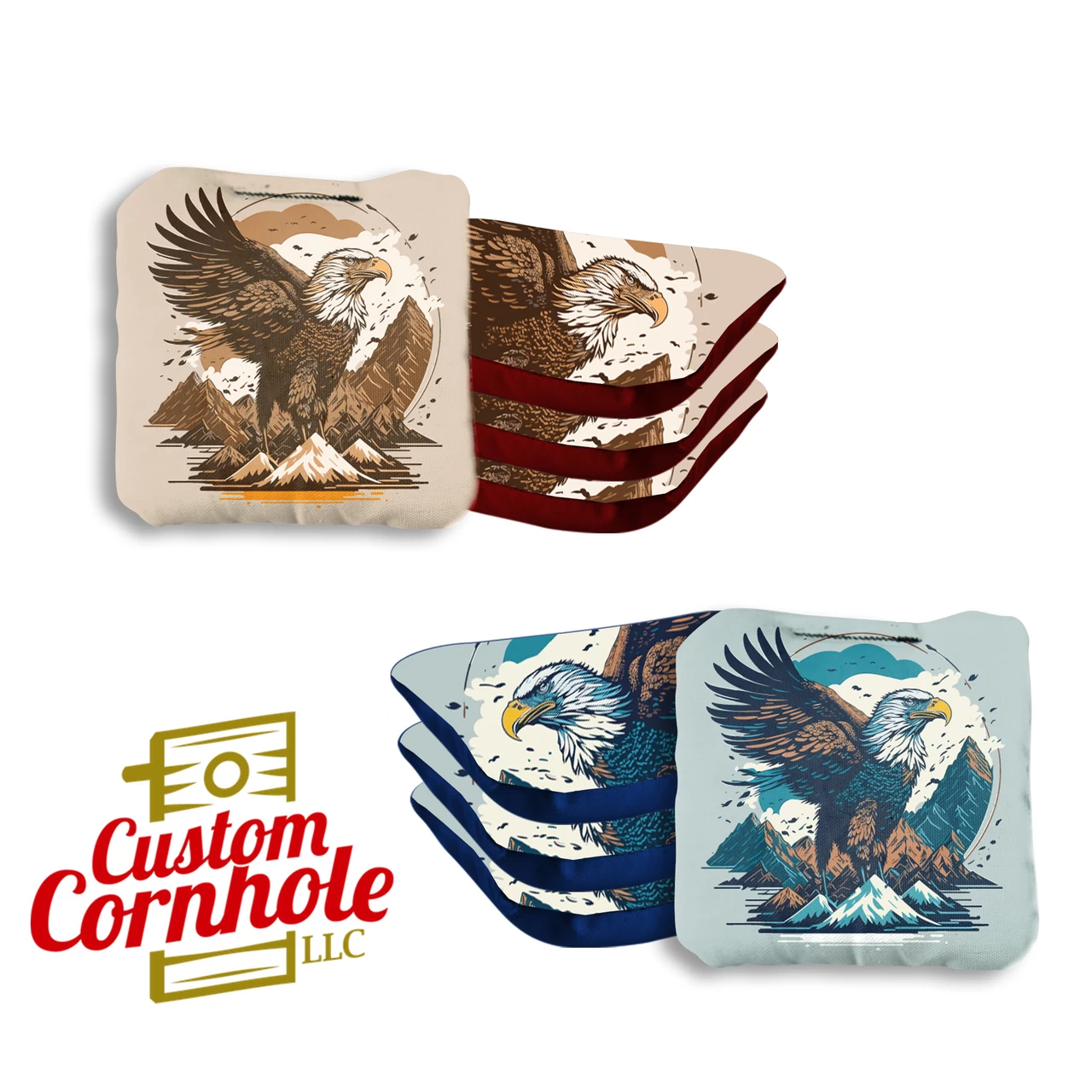 Blue Gold Eagle Professional Cornhole Bags - Set Of 8 3 Blue Gold Eagle Professional Cornhole Bags - Set Of 8