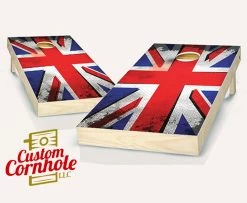 British Punk Flag Cornhole Set With Bags