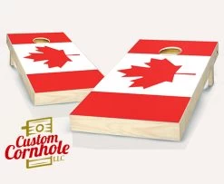 Canadian Flag Cornhole Set With Bags