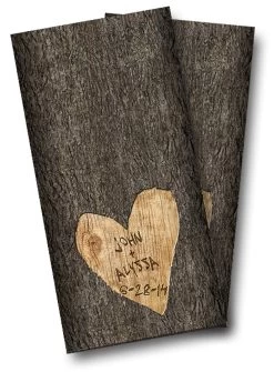 Wedding Tree Carved Cornhole Wraps - Set Of 2