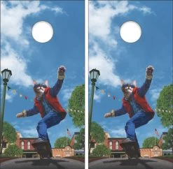 Cat To The Future Cornhole Wraps - Set Of 2