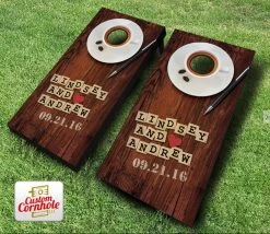 Couples Wordgame Wedding Cornhole Set With Bags -Pro Cornhole Shop Couples Wordgame Wedding Cornhole Set 88724.1485981831